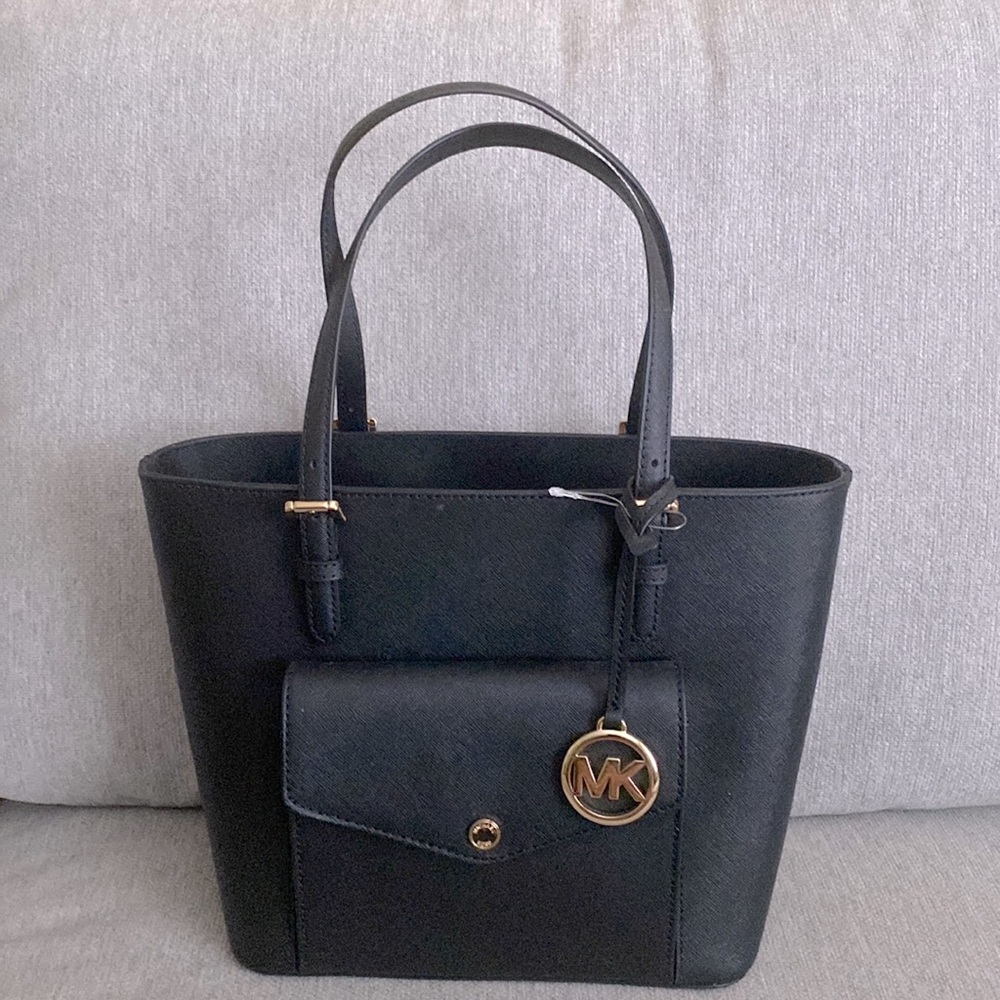 Michael Kors MD PKT MF TOTE BLACK - NEW